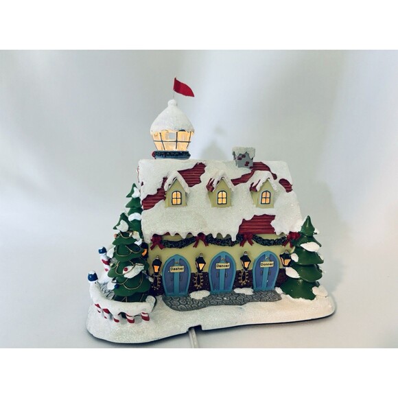 Hawthorne Village Rudolph's Christmas Town Watch Tower and Reindeer Barn Lighted - Picture 1 of 10